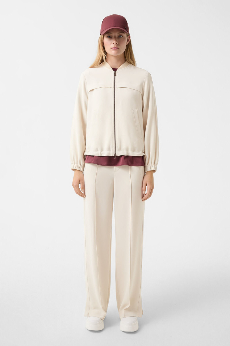 BOGNER Sheila crêpe blouson in Cream outlook