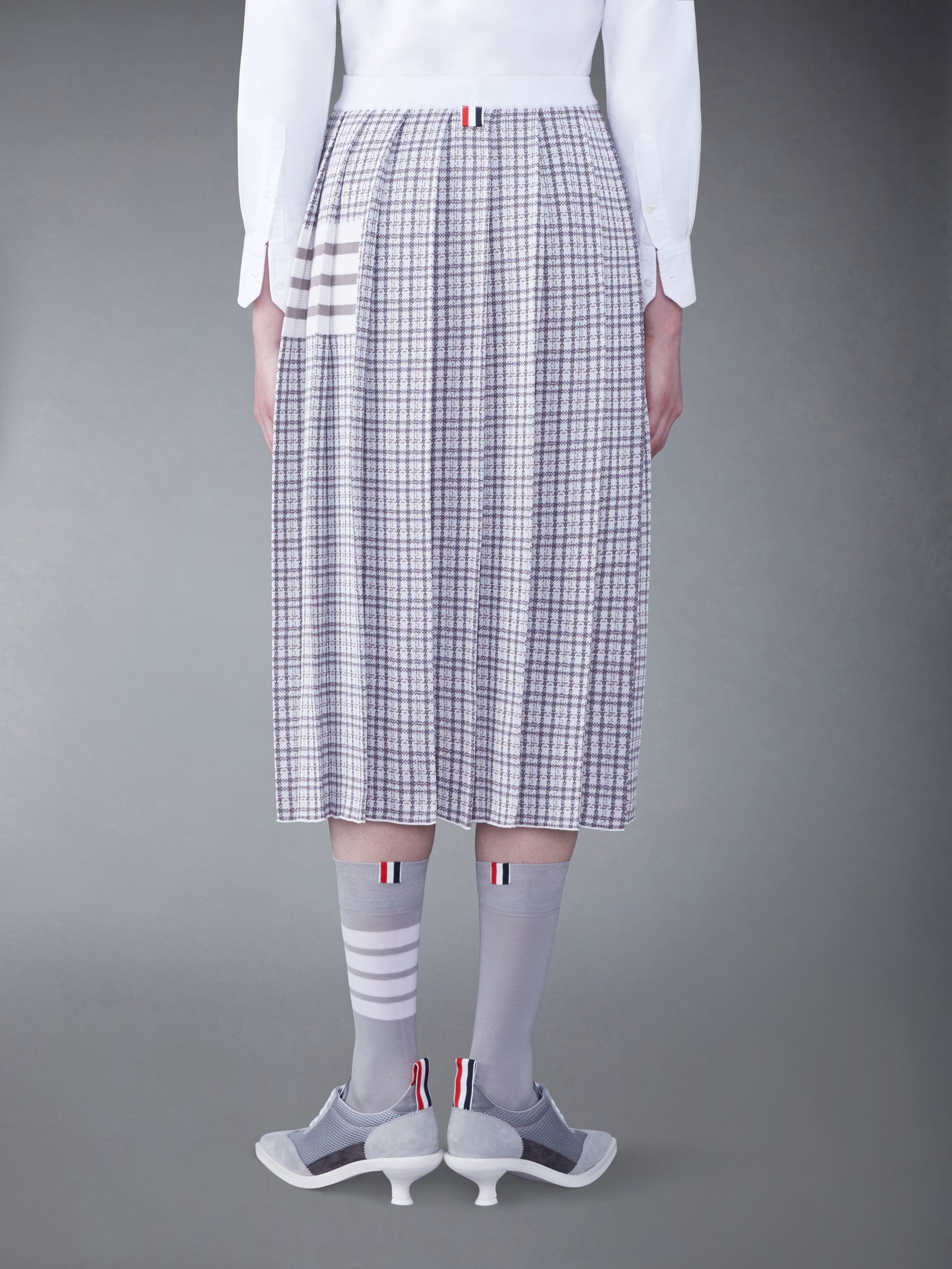 4-Bar stripe check skirt - 3