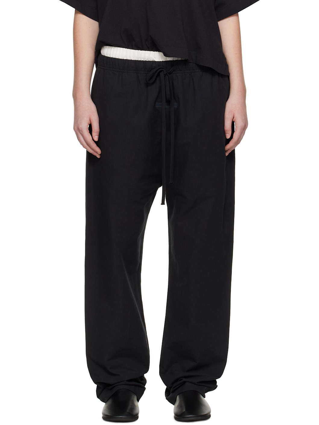 Black Relaxed Lounge Pants - 1