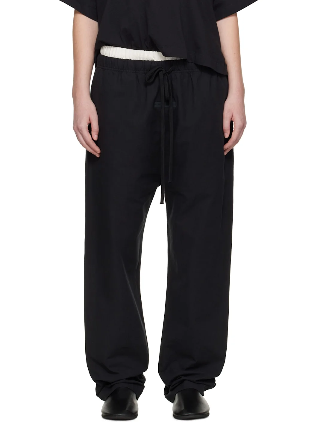 Black Relaxed Lounge Pants - 1