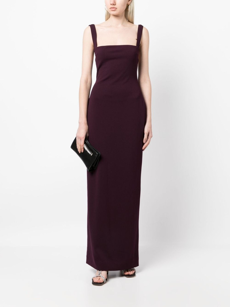 SOLACE LONDON Joni square-neck sleeveless gown outlook