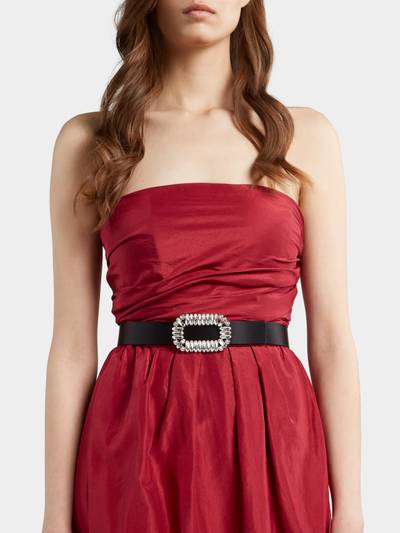 Roger Vivier Sexy Choc Buckle Belt in Satin outlook