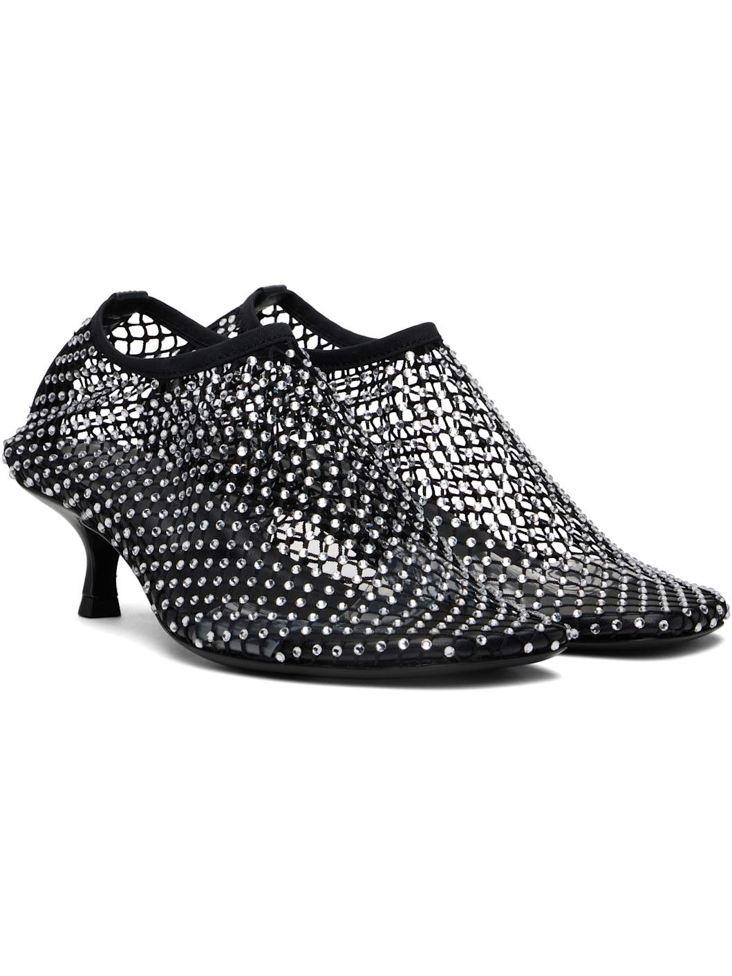 Black Minette Micro Heels - 4