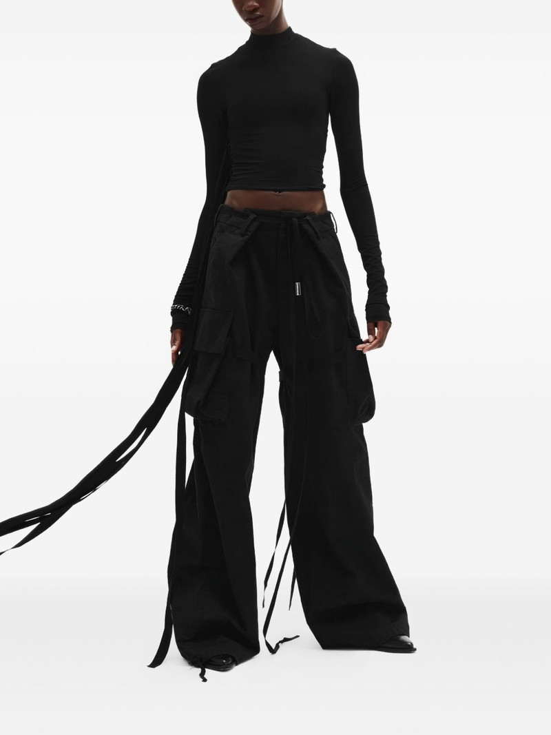 Ann Demeulemeester Wivan cropped long-sleeve fitted top outlook