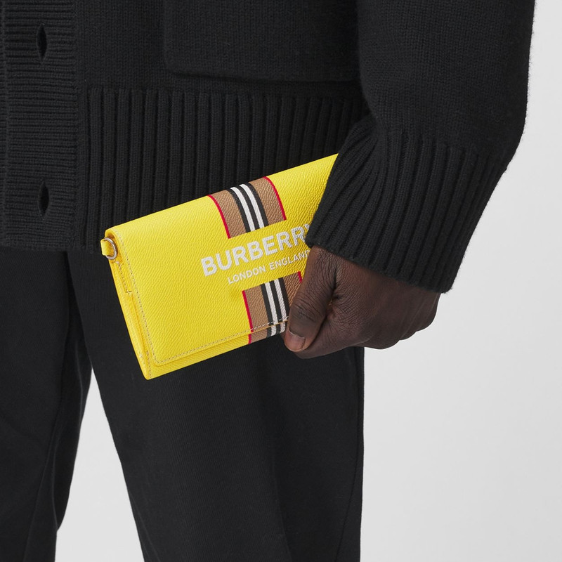 Logo Print Leather Wallet with Detachable Strap 4