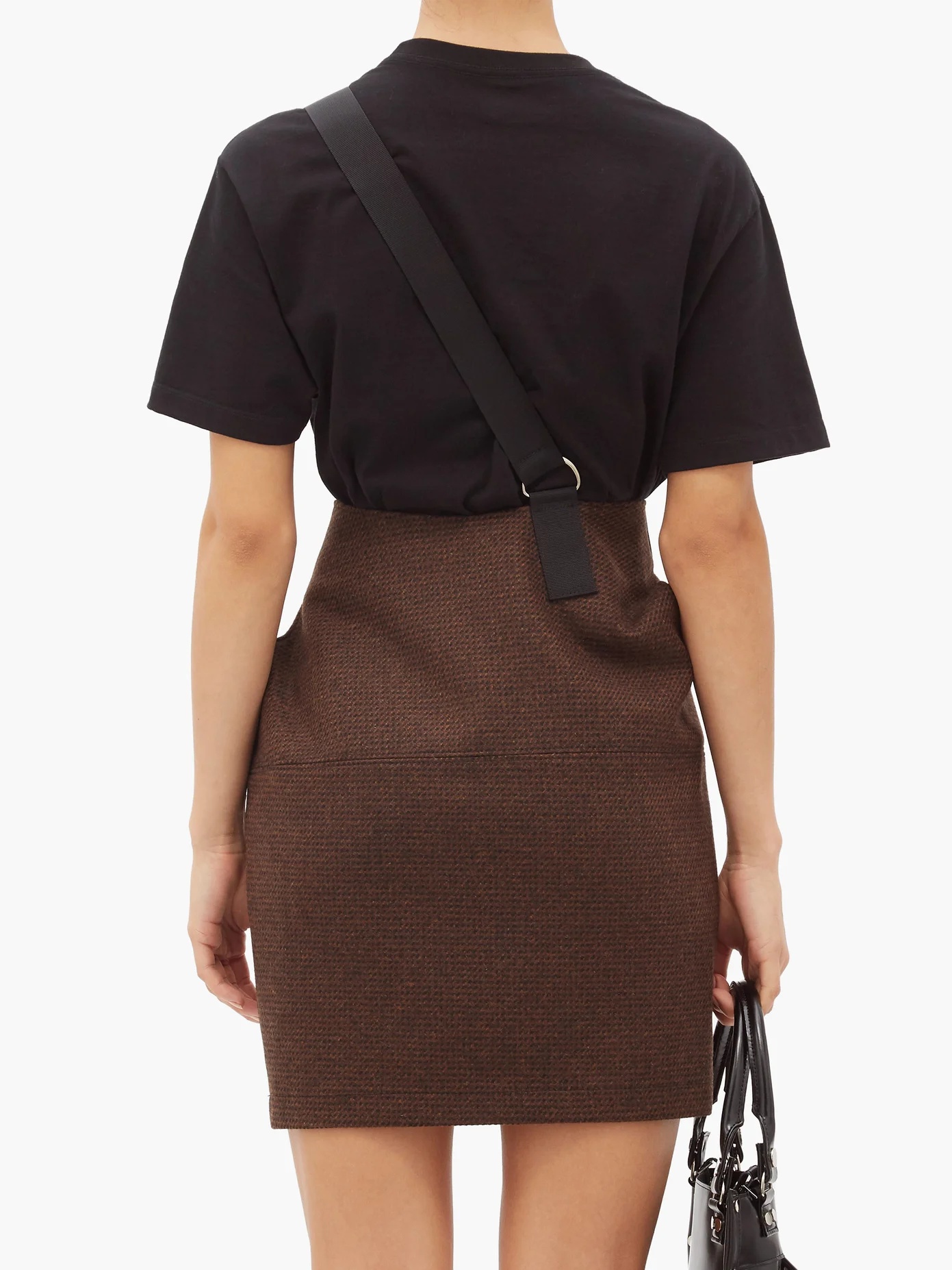 Buckled-strap wool-tweed skirt - 5