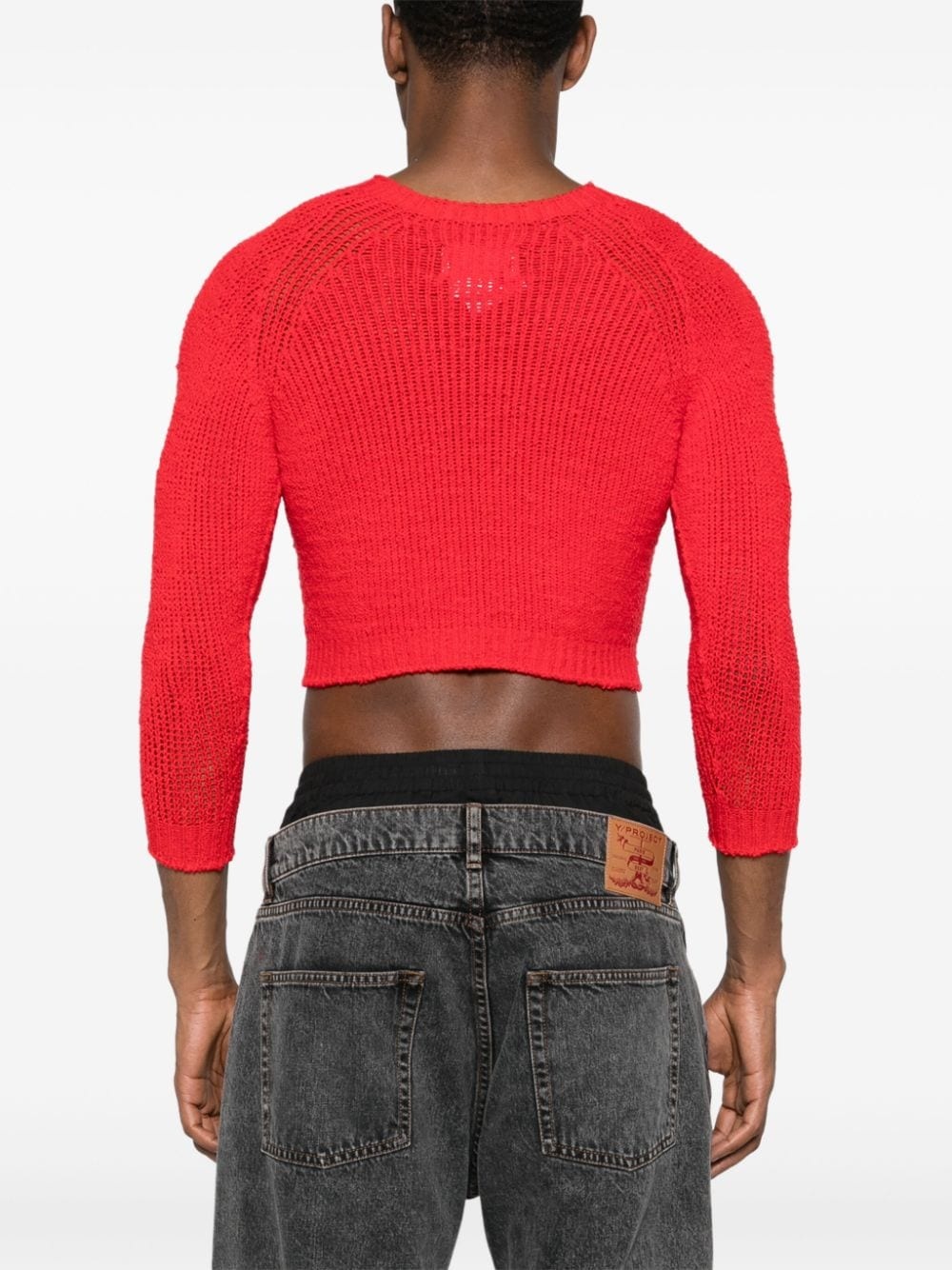 chunk-knit cropped jumper - 5