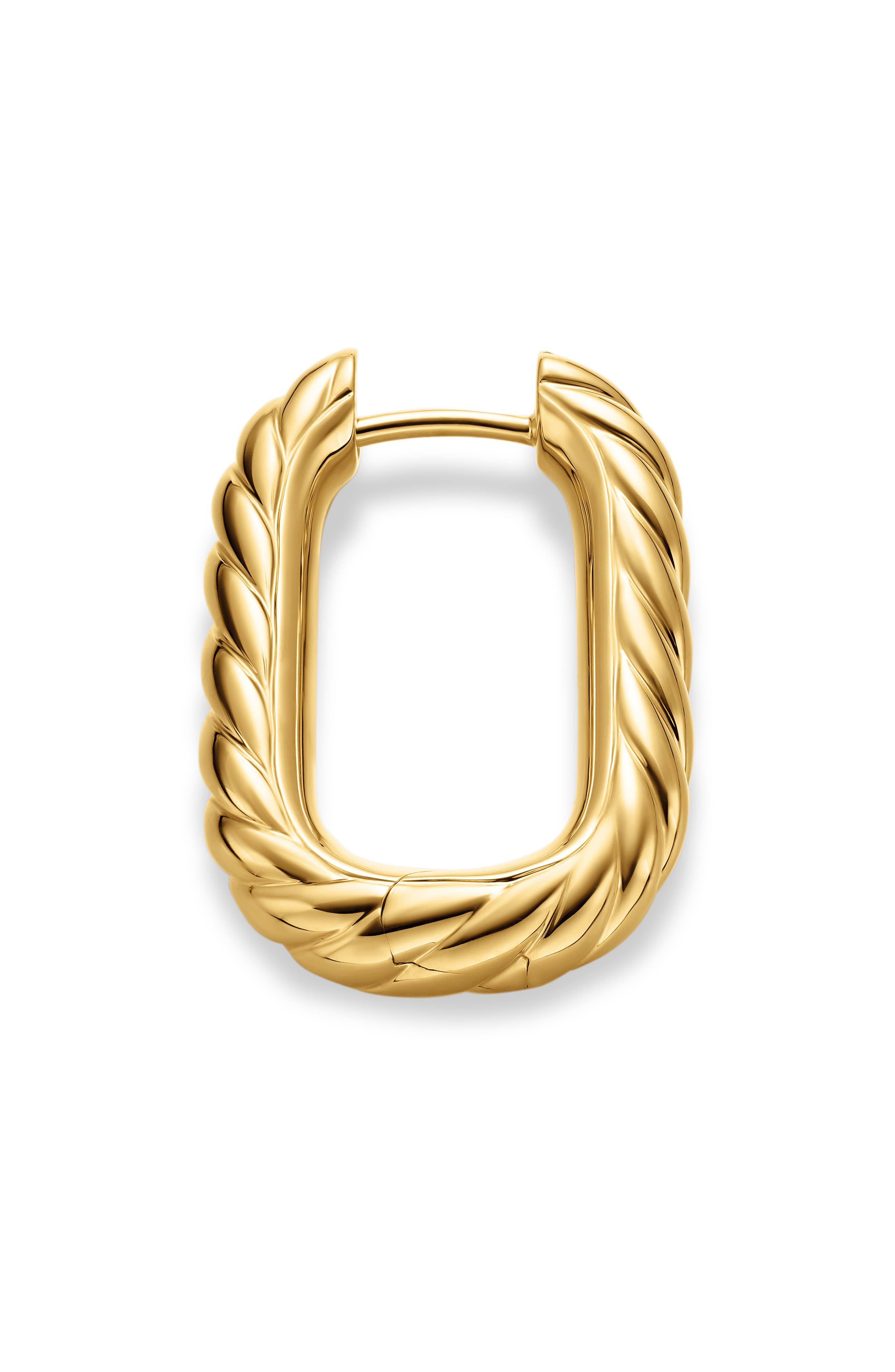 David Yurman DY Madison® Cable Hoop Earrings in 18K Yellow Gold, 24.3mm at Nordstrom - 4
