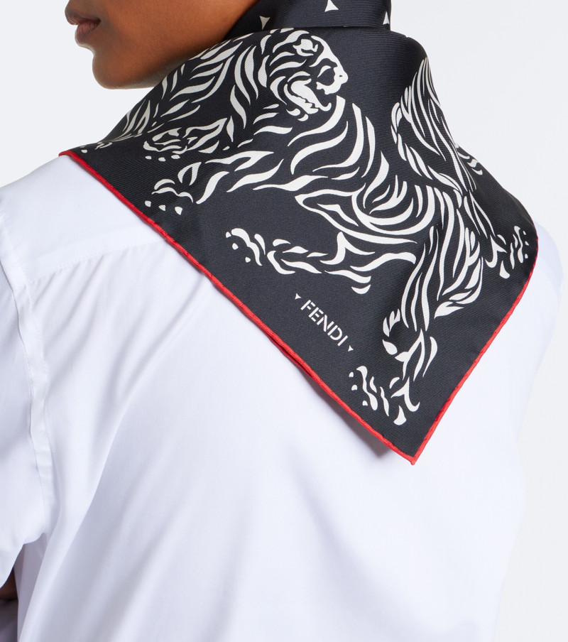 Printed silk scarf 3