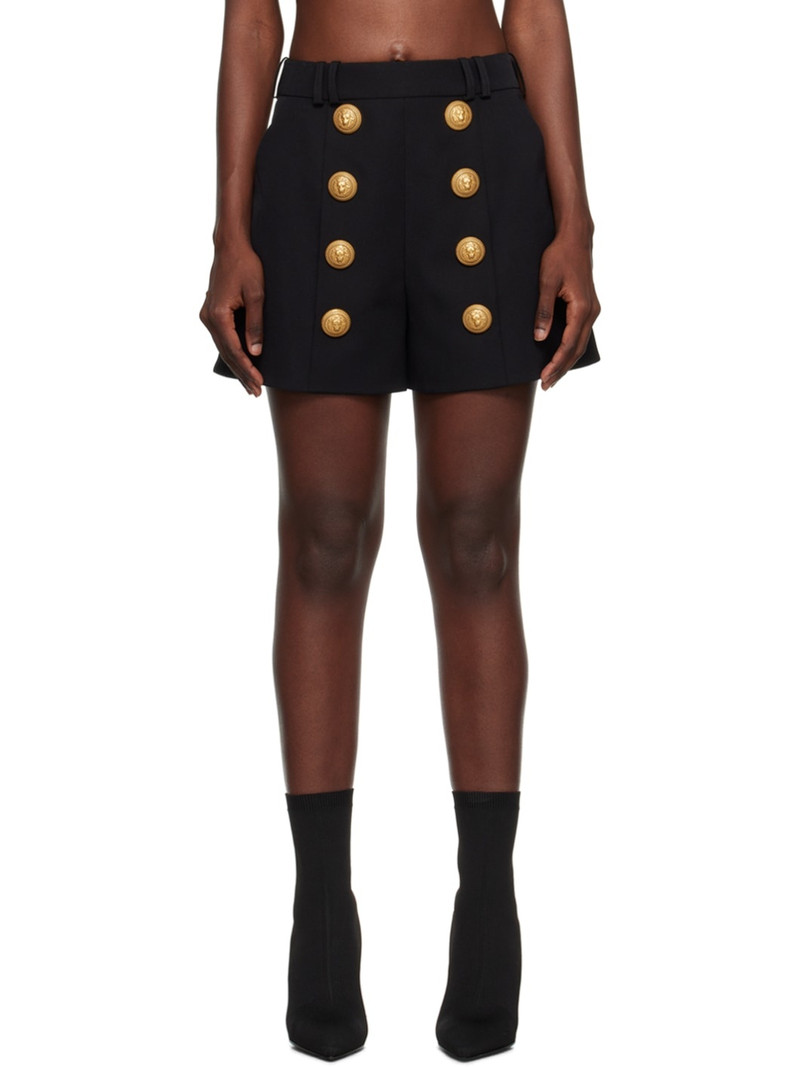 high-waisted virgin-wool shorts 1