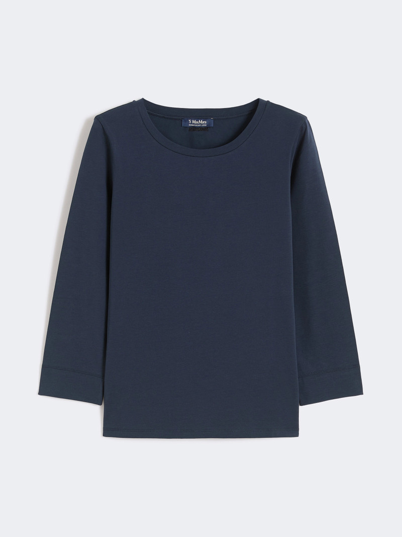 DURATA Cotton knit T-shirt - ULTRAMARINE 1