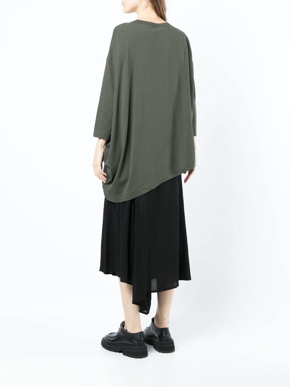 graphic-print asymmetric T-shirt - 4