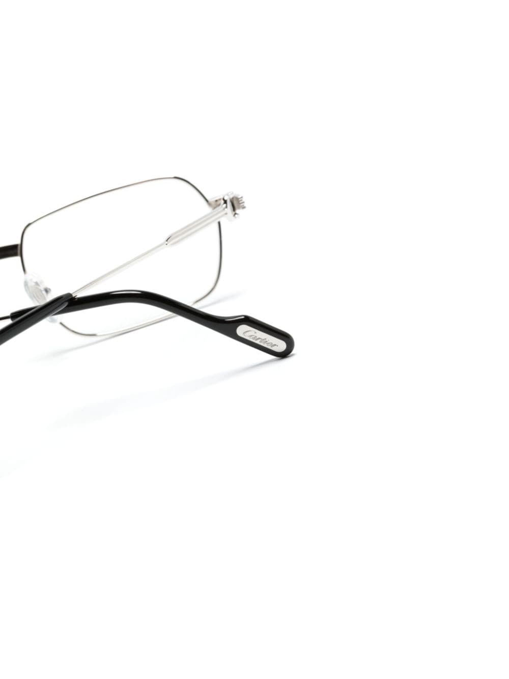 polished rectangle-frame glasses - 3