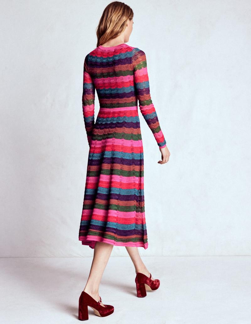 Metallic Wave Dress-Multi Stripe 5