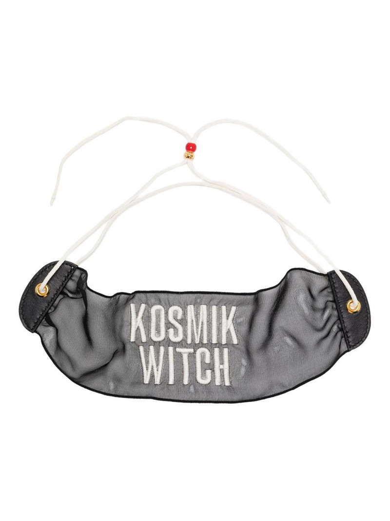logo-embroidered necklace 1