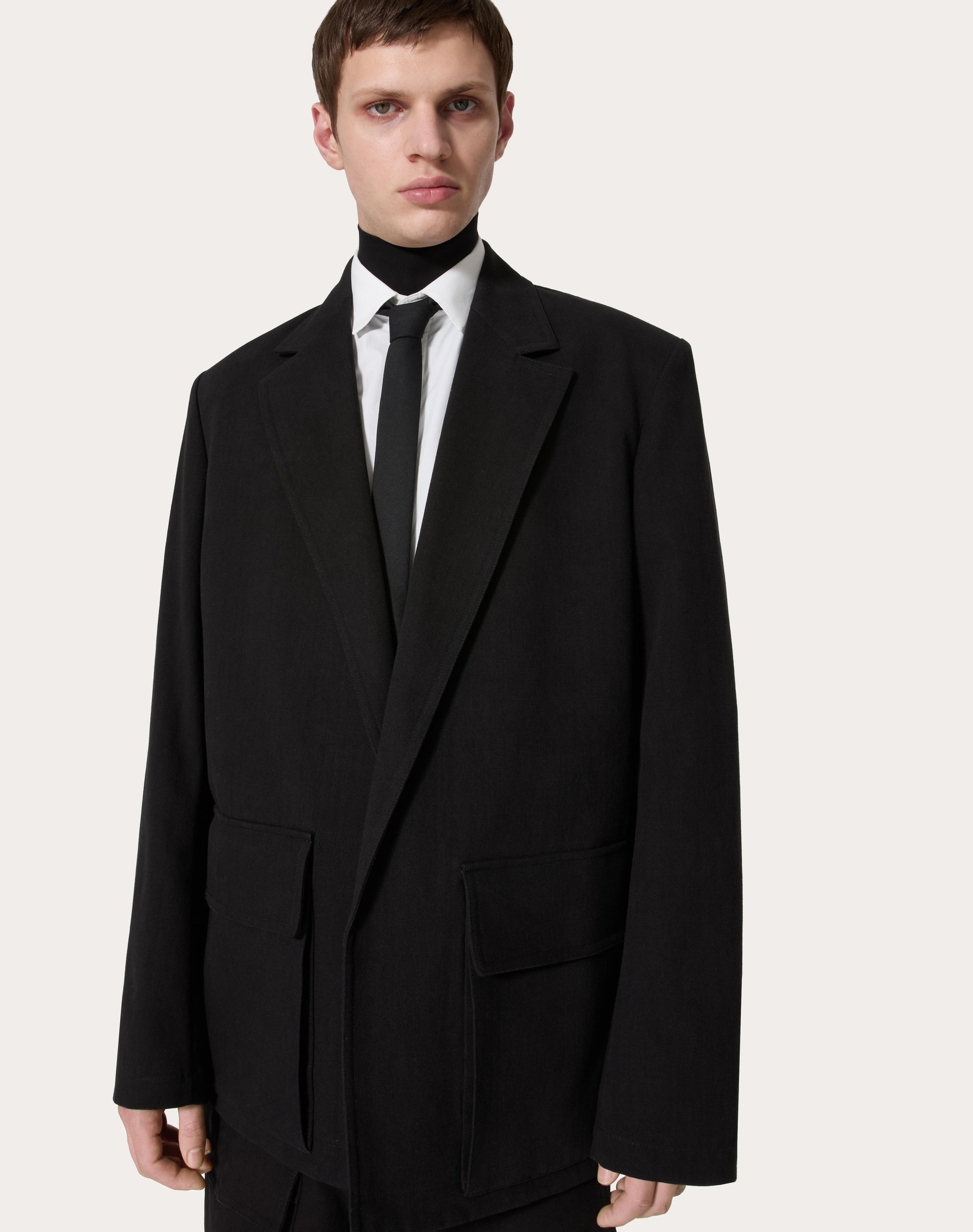 SINGLE-BREASTED COTTON CANVAS JACKET - 5