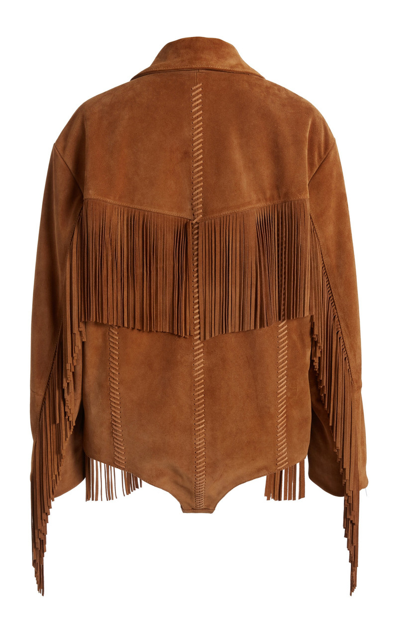 Suede Fringed Body Jacket brown 6