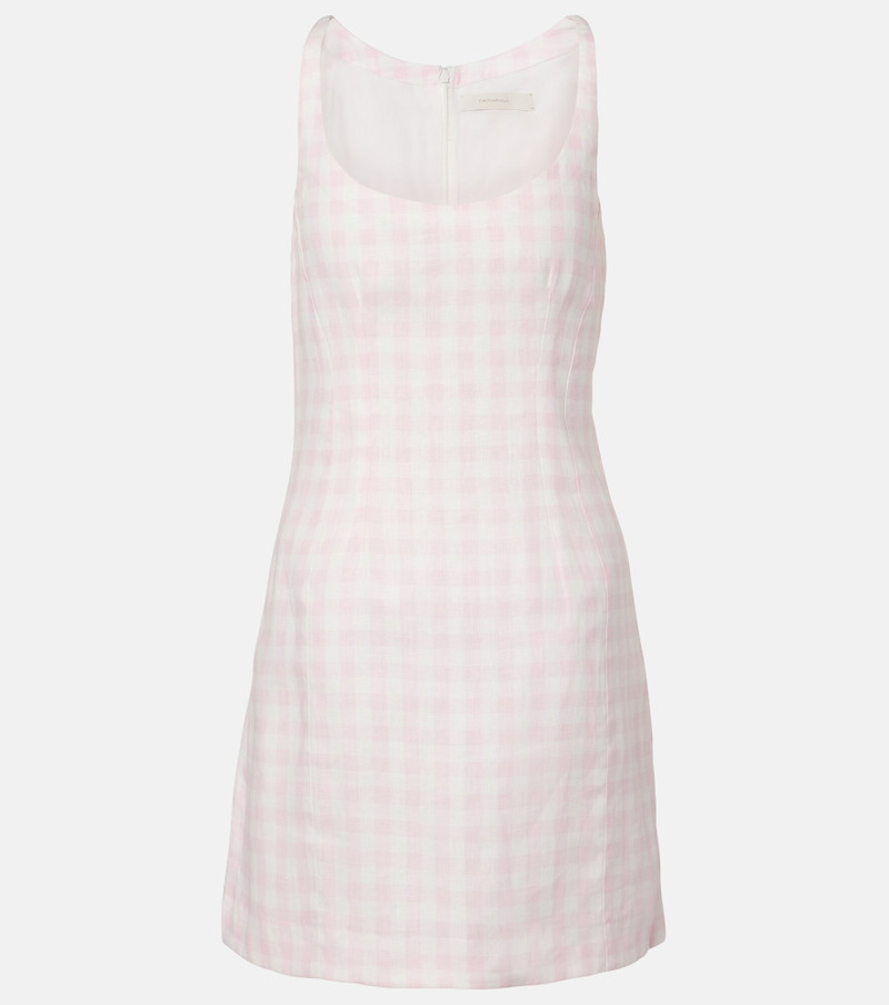 Sanne gingham linen mini dress 1