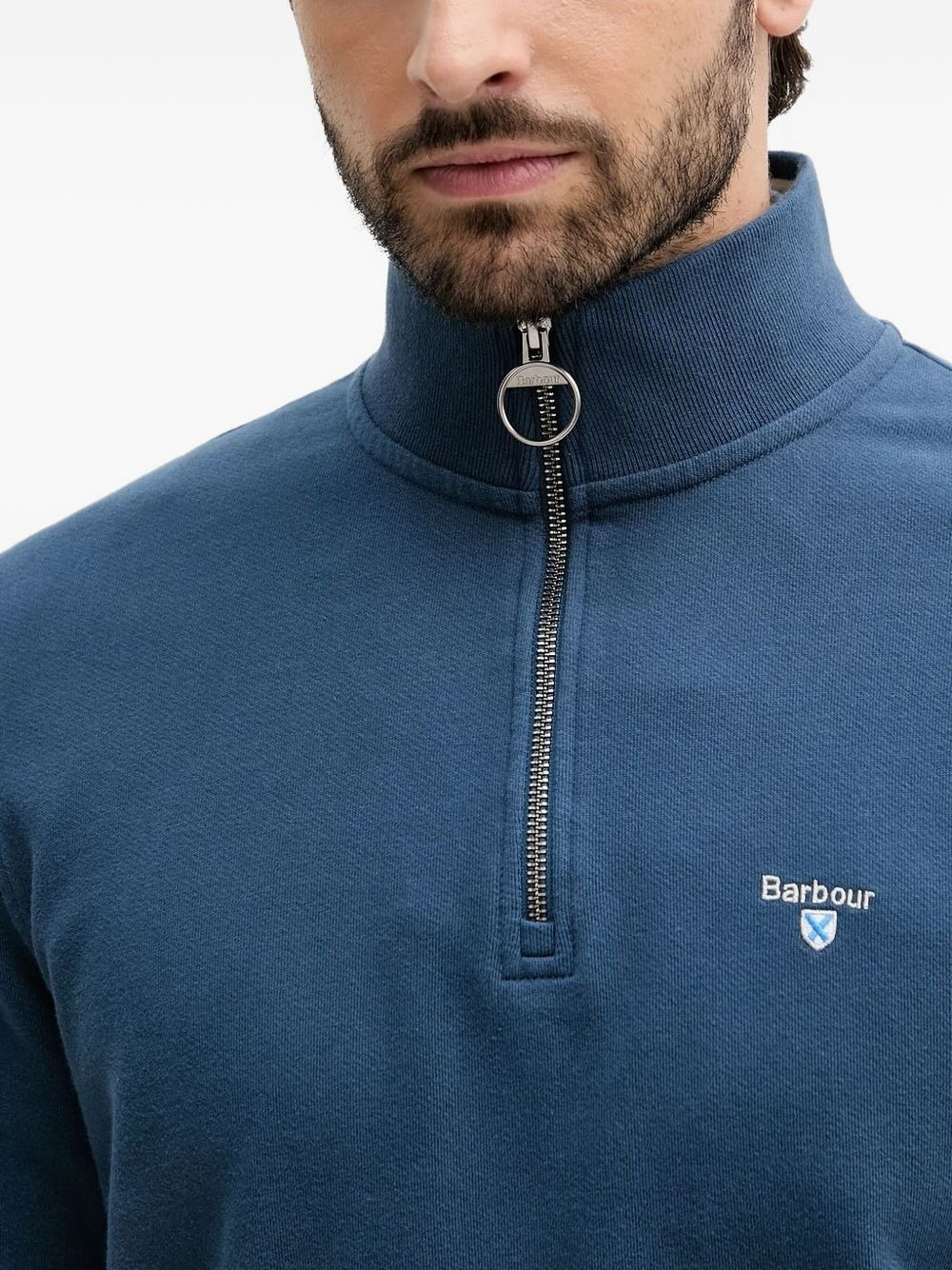 half-zip high-neck sweatshirt - 4
