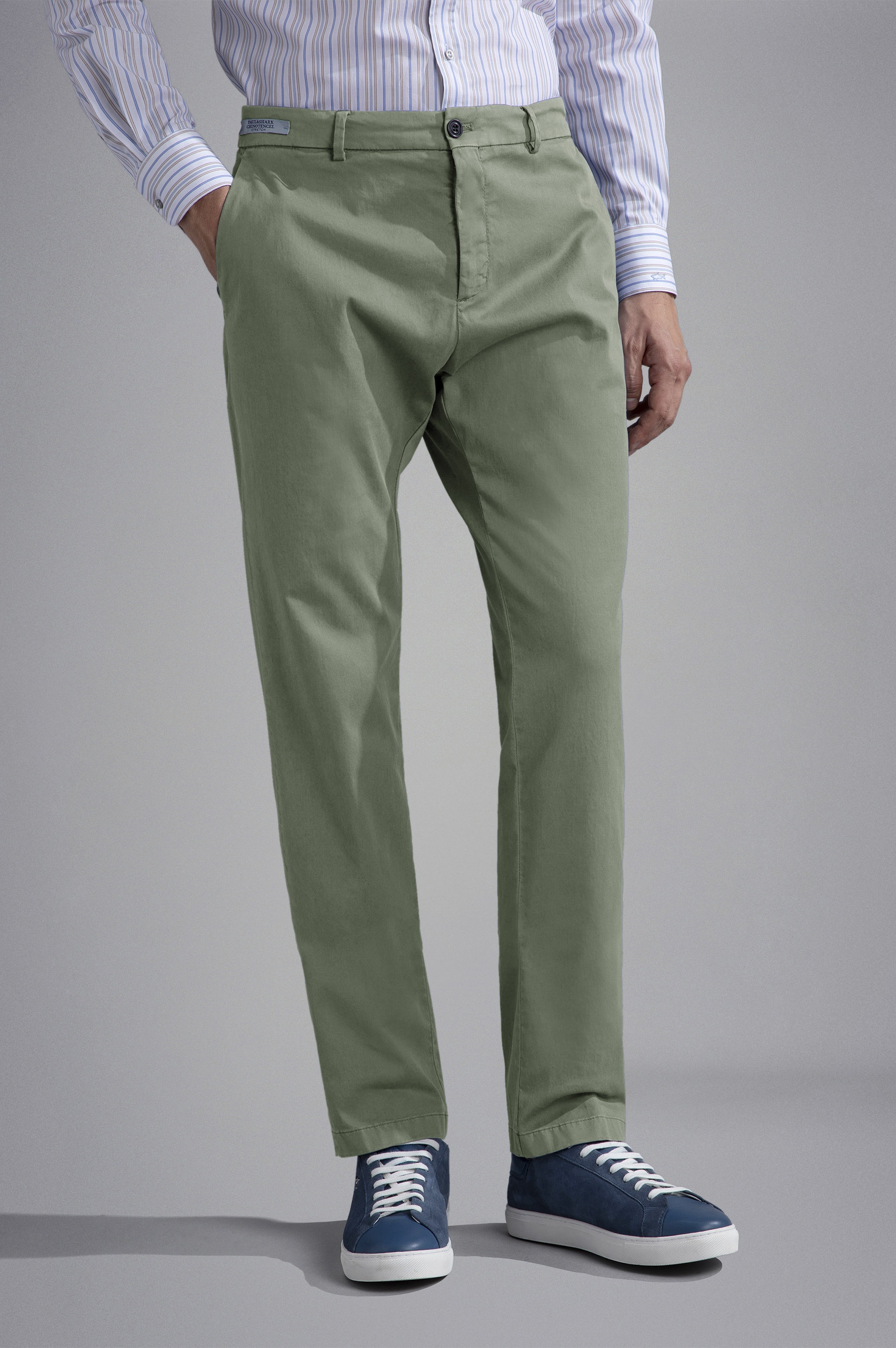 CHINO COTTON STRETCH CHINO TROUSERS - 6