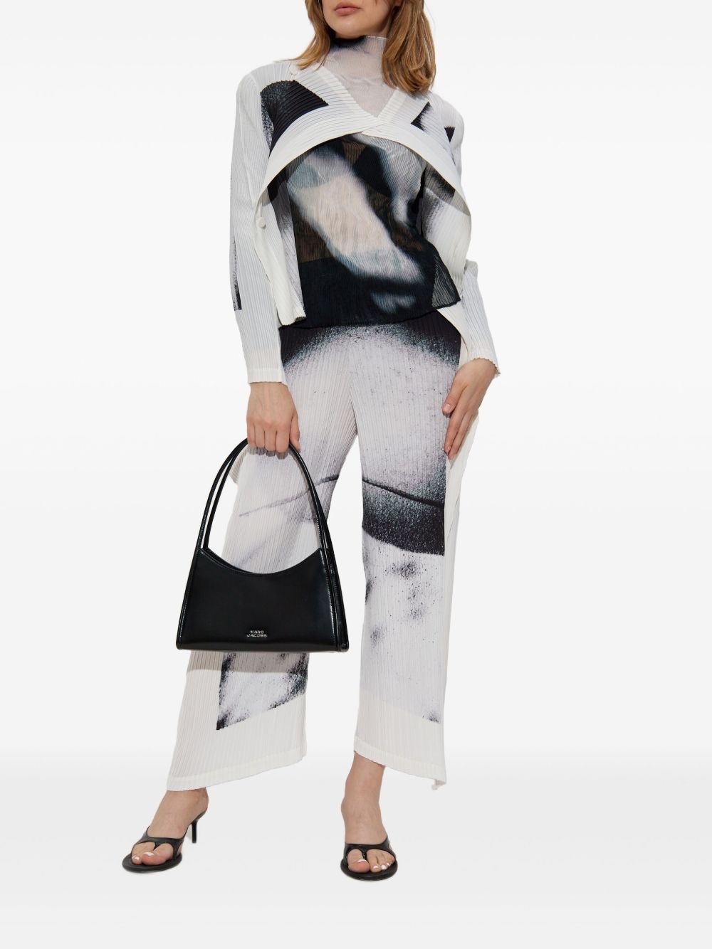 Shadow Study pleated graphic-print jacket - 2