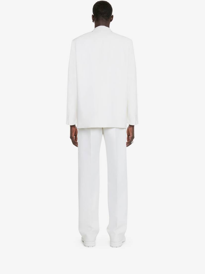 Men's Astral Jewel Wide Leg Trousers in Ivory - 4
