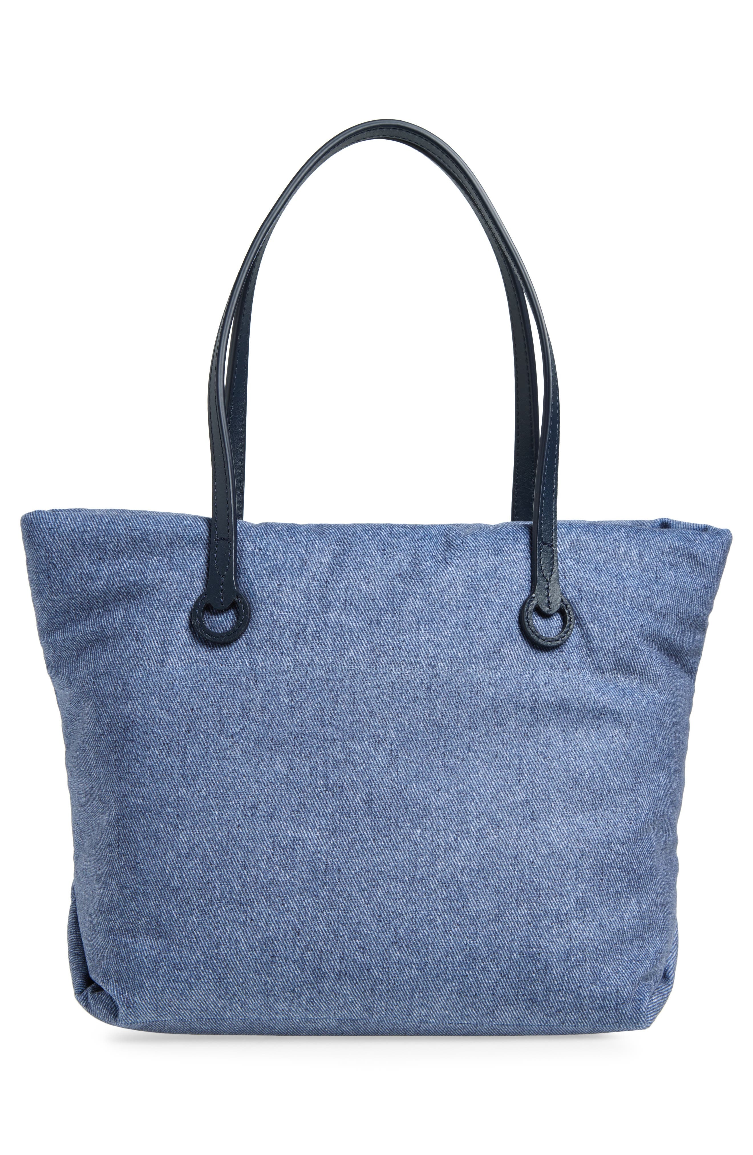 JW Anderson Small Anchor Puffy Denim Tote in Blue at Nordstrom - 3