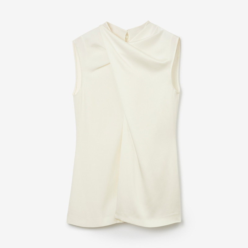 Draped Satin-back Crepe Top 1