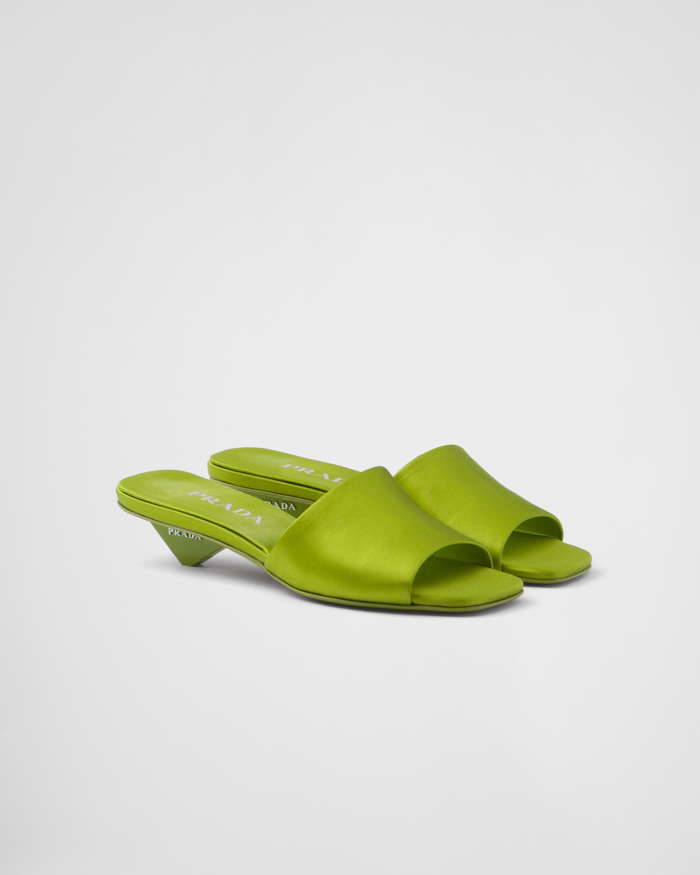 Green fashion prada slides