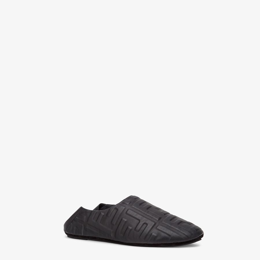 Black nappa leather slippers - 2