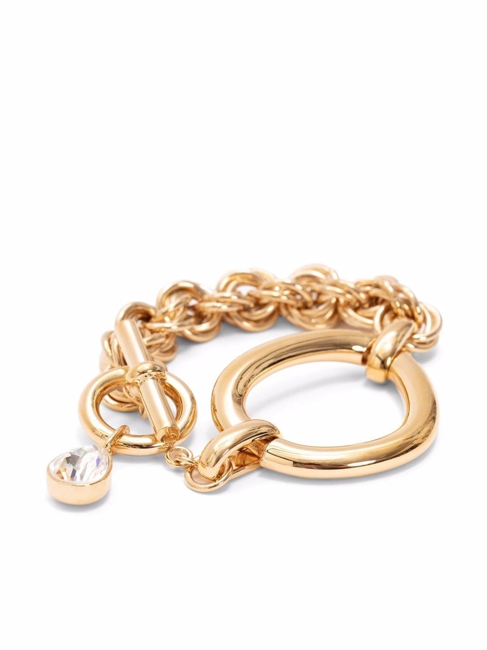 crystal-embellished chain link bracelet - 2