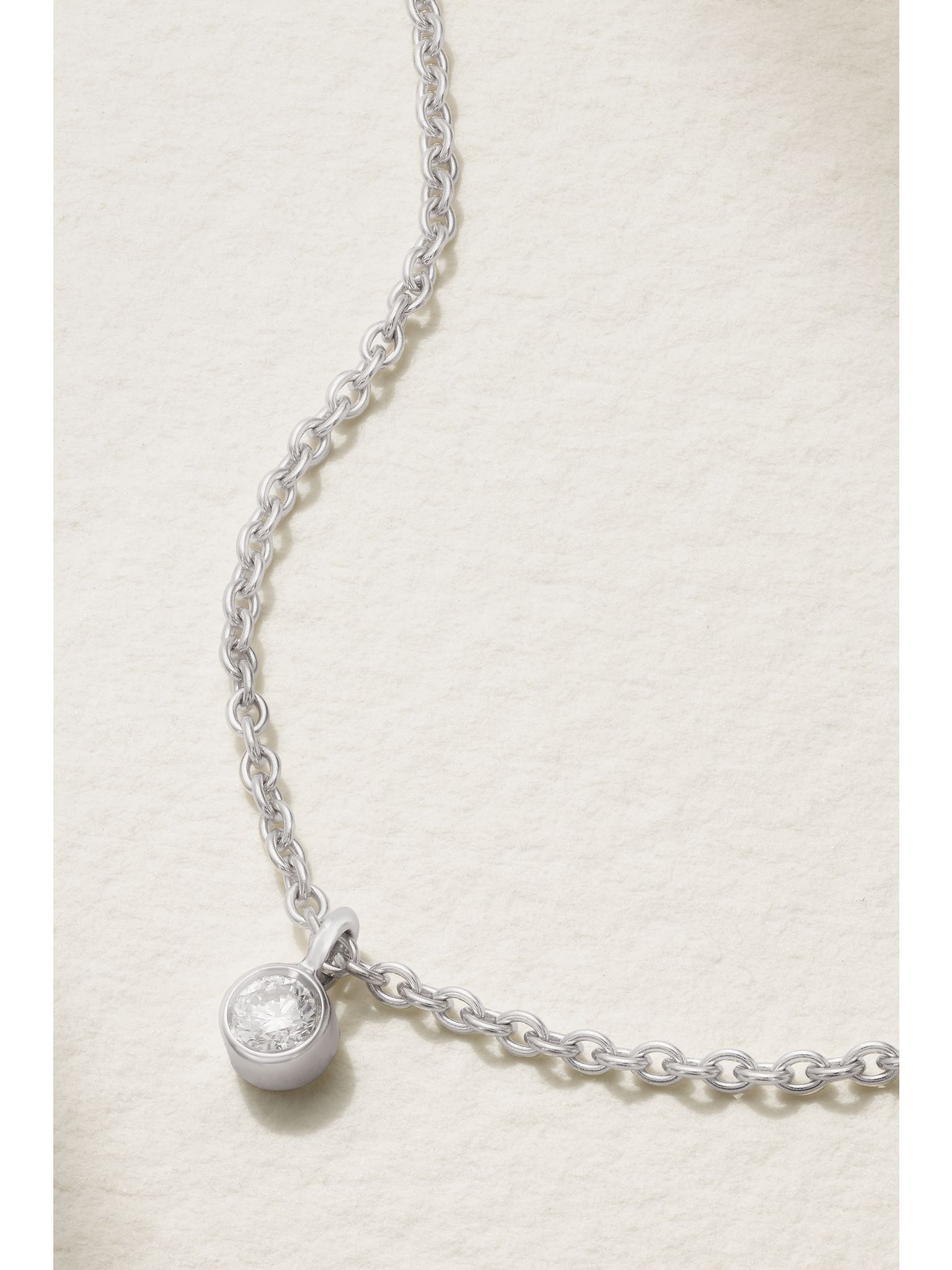 My First De Beers Clea 18-karat white gold diamond necklace Gold - 4