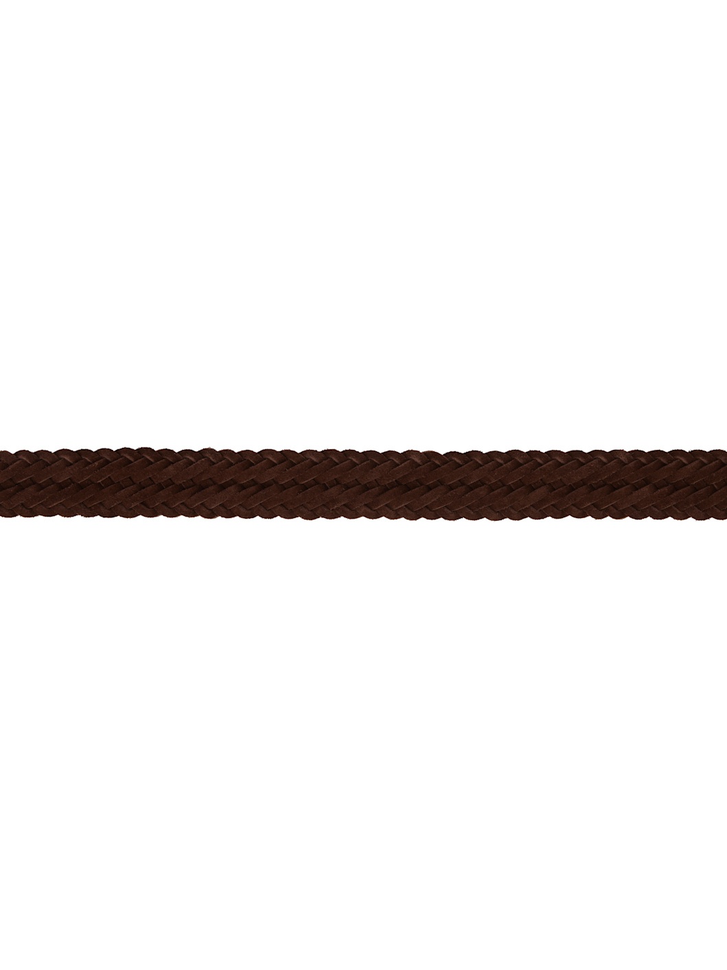 Brown Suede Woven Belt - 2