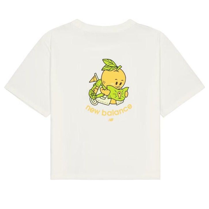 (WMNS) New Balance Fruit Graphic T-shirt 'White' AWT41335-CIC - 2