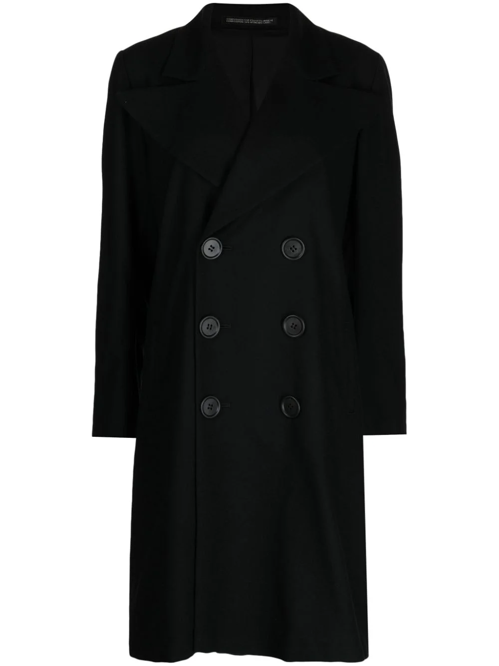 wool double-breasted coat - 1