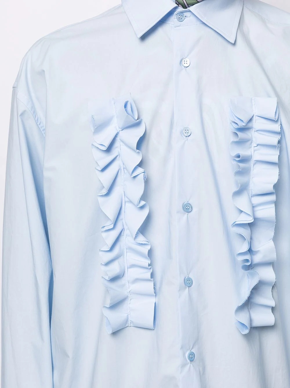 ruffle-detail long-sleeve shirt - 5