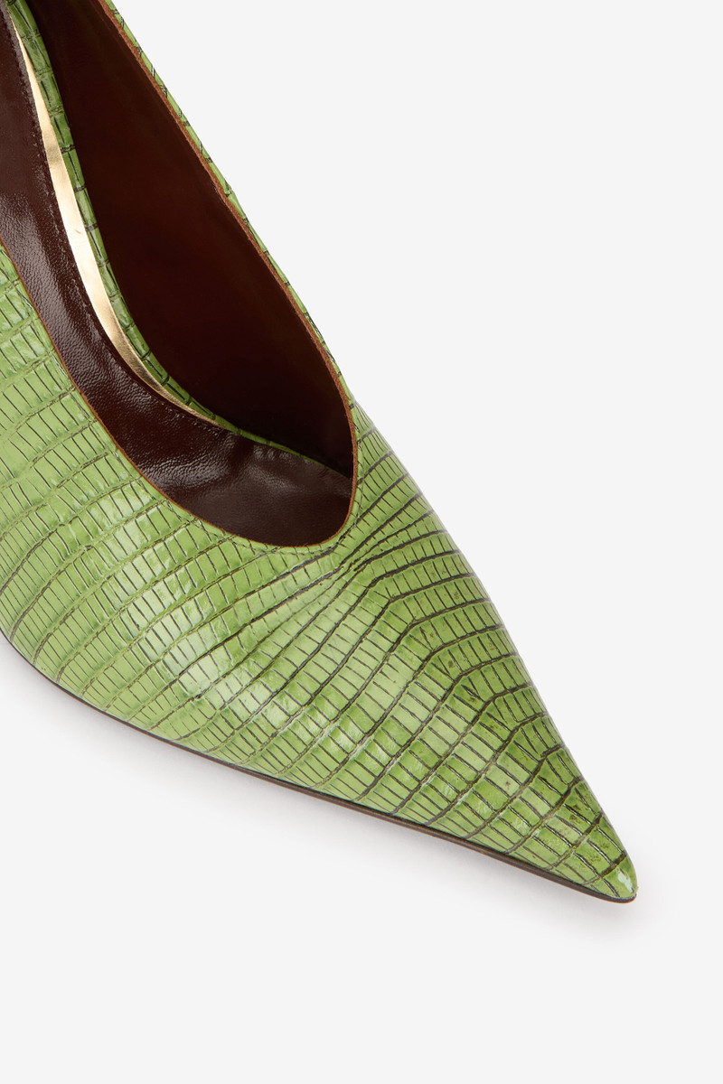 Leather Pumps with Snake Detail 5