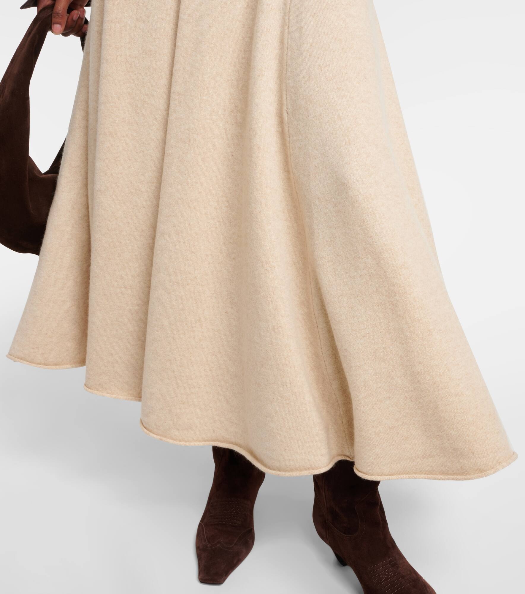 N°313 Twirl cashmere-blend midi skirt - 5