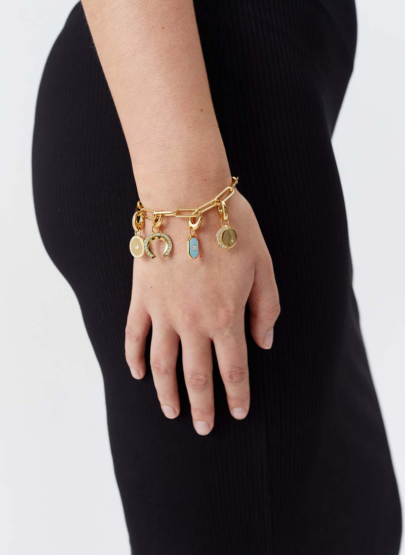 TURQUOISE HORSESHOE CHARM 4