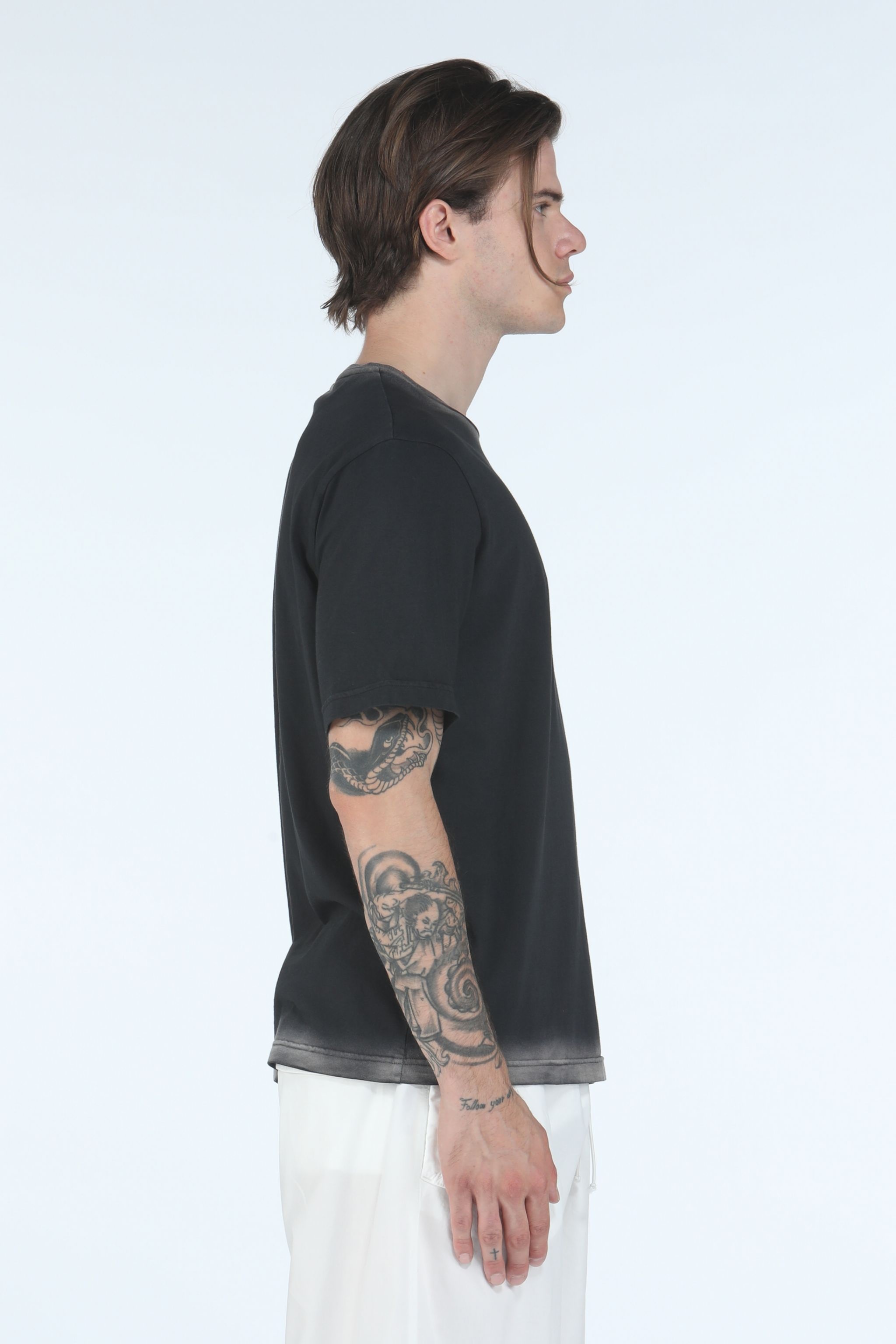 LOGO-PRINT ACID-WASH T-SHIRT - 3