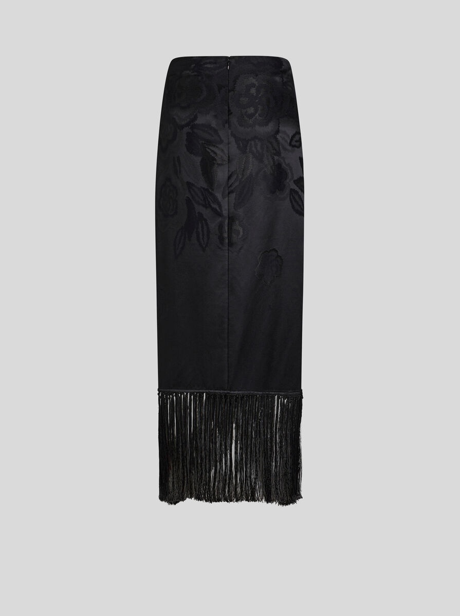 JACQUARD SKIRT WITH FRINGE DETAILS - 4