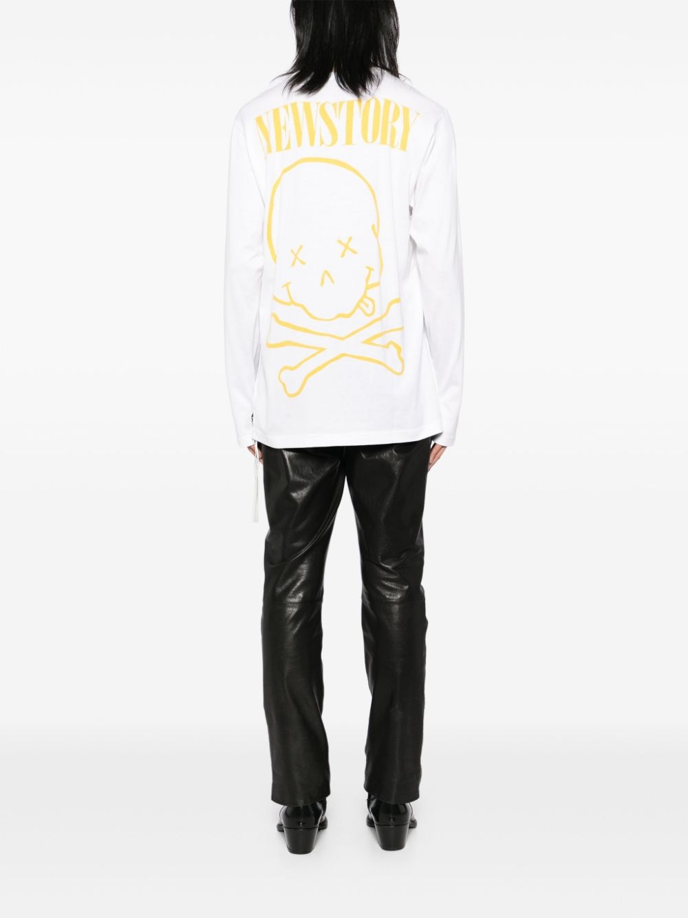 logo print long-sleeves T-shirt - 3