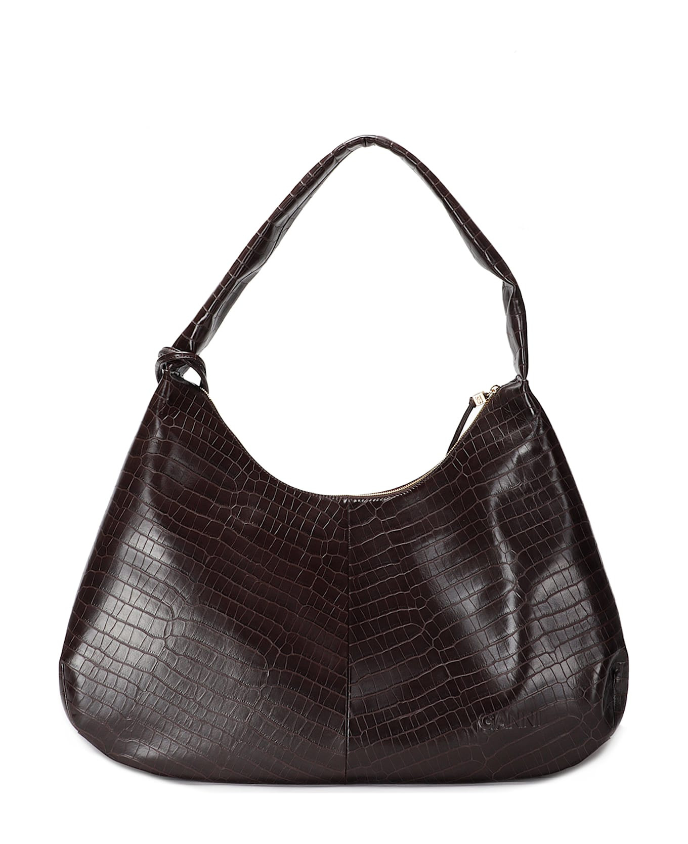 Ganni Bou Bag Hobo Xxl Croco - 2