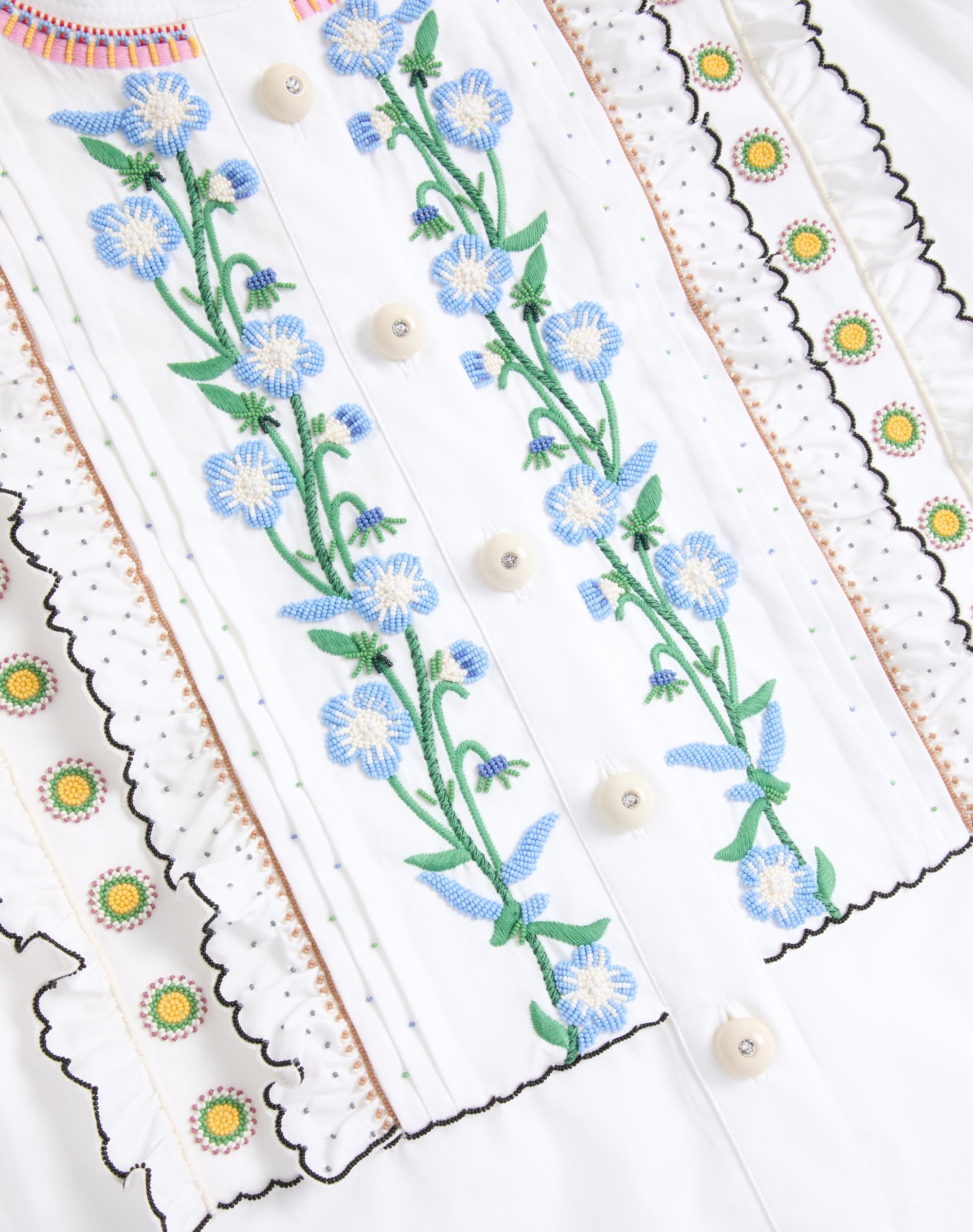 EMBROIDERED COTTON POPELINE SHIRT - 7