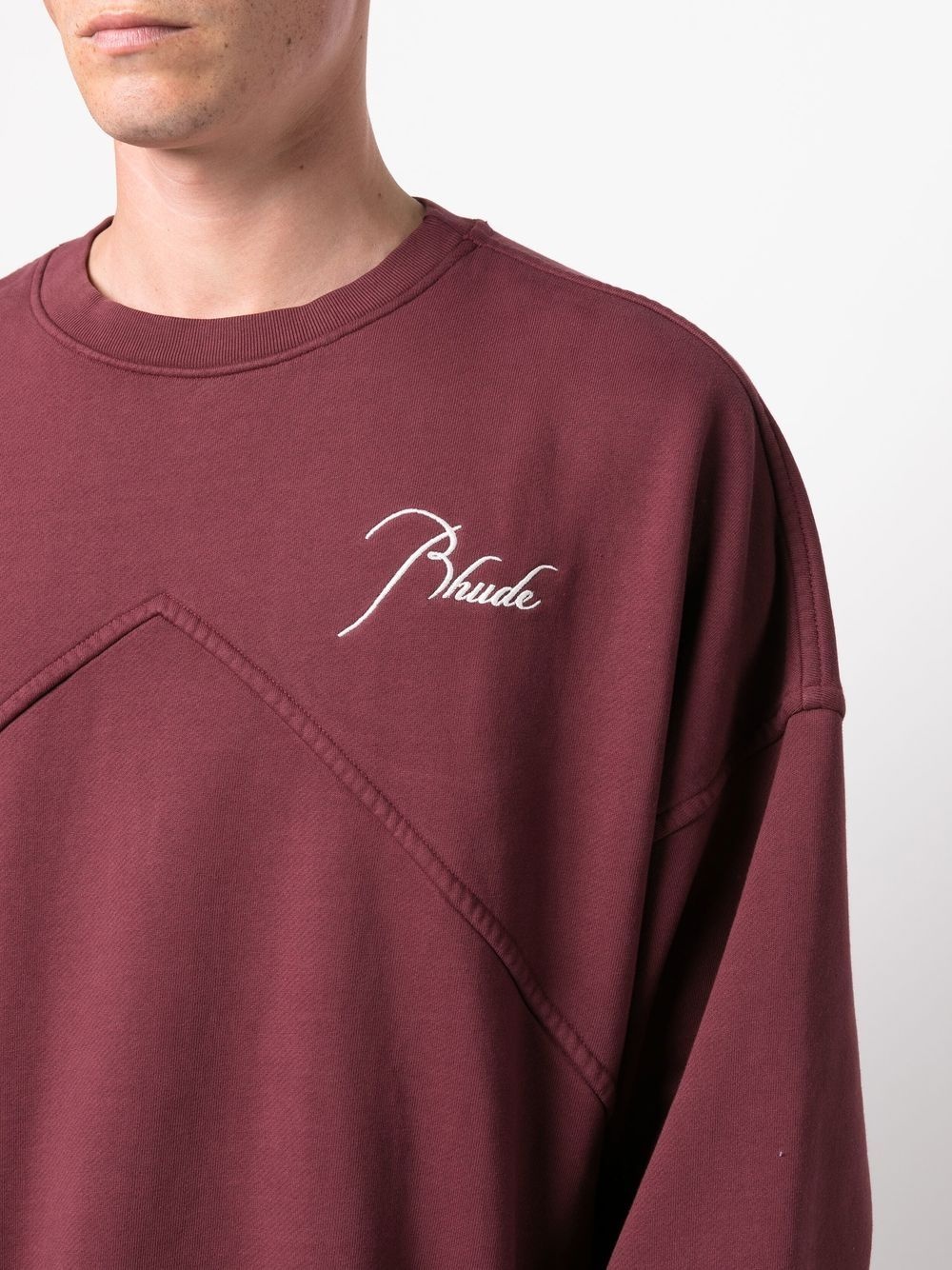 embroidered-logo cotton jumper - 5