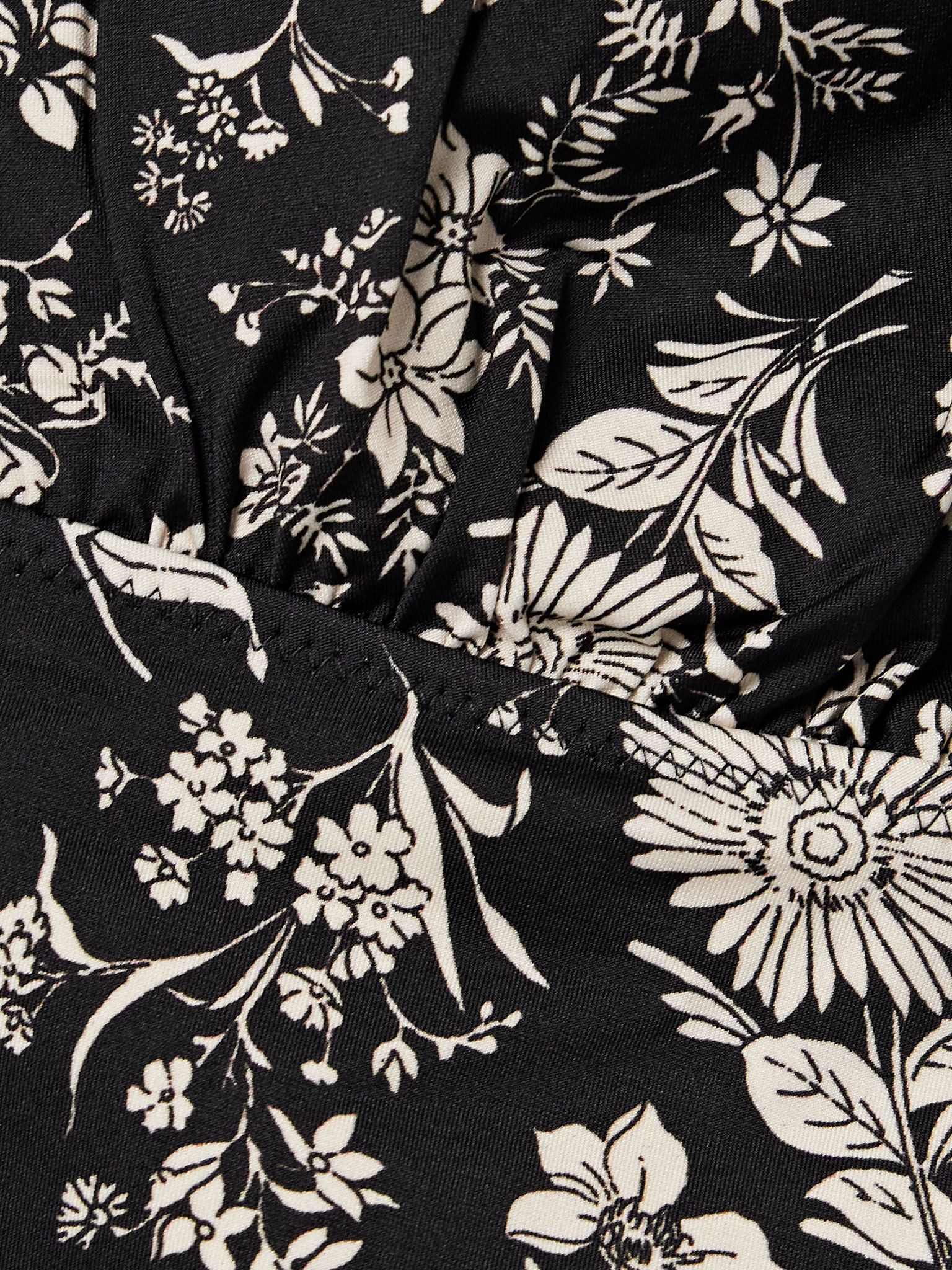 Zahara gathered floral-print underwired swimsuit Black - 4