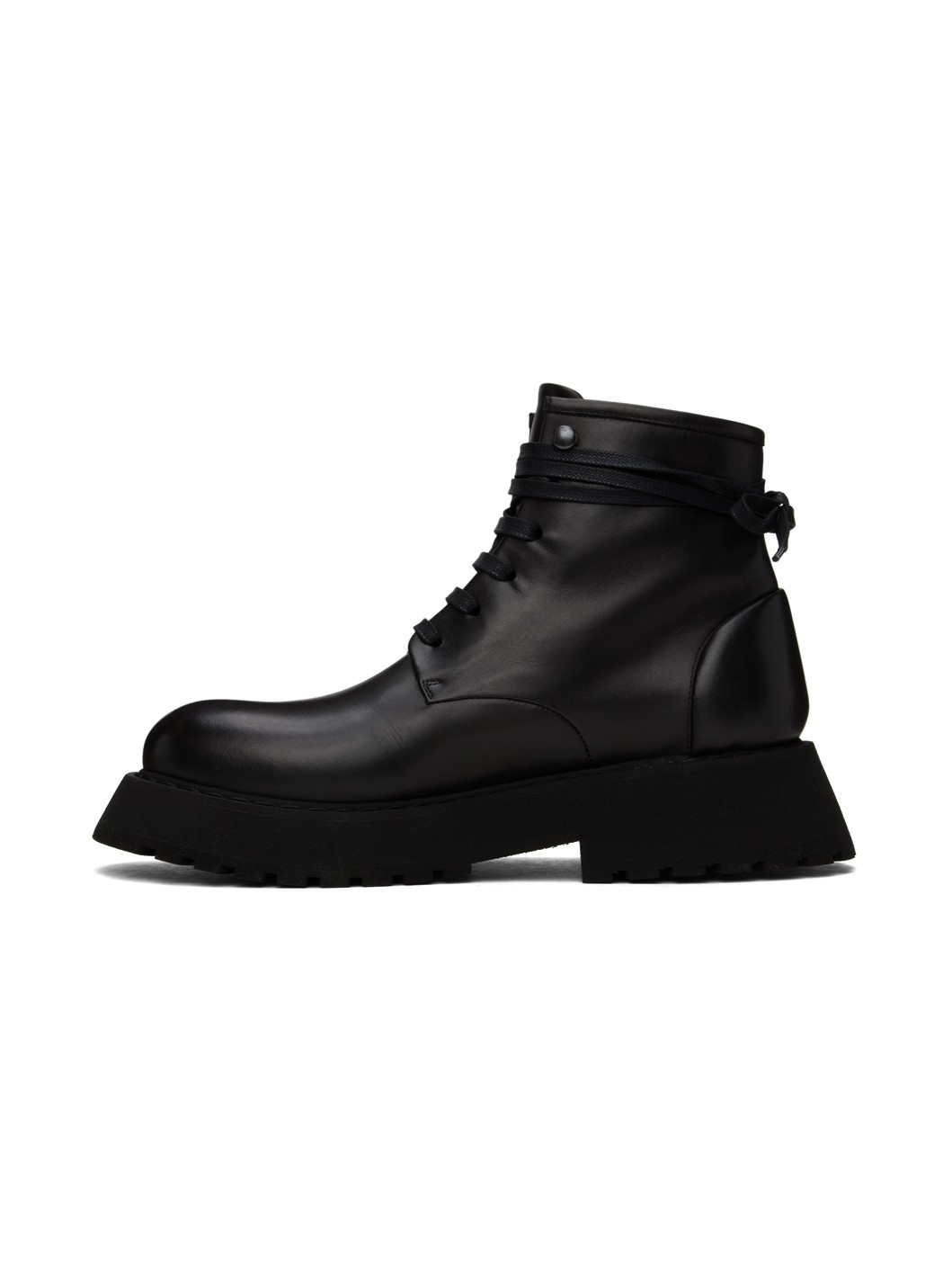 Black Micarro Lace-Up Ankle Boots - 3