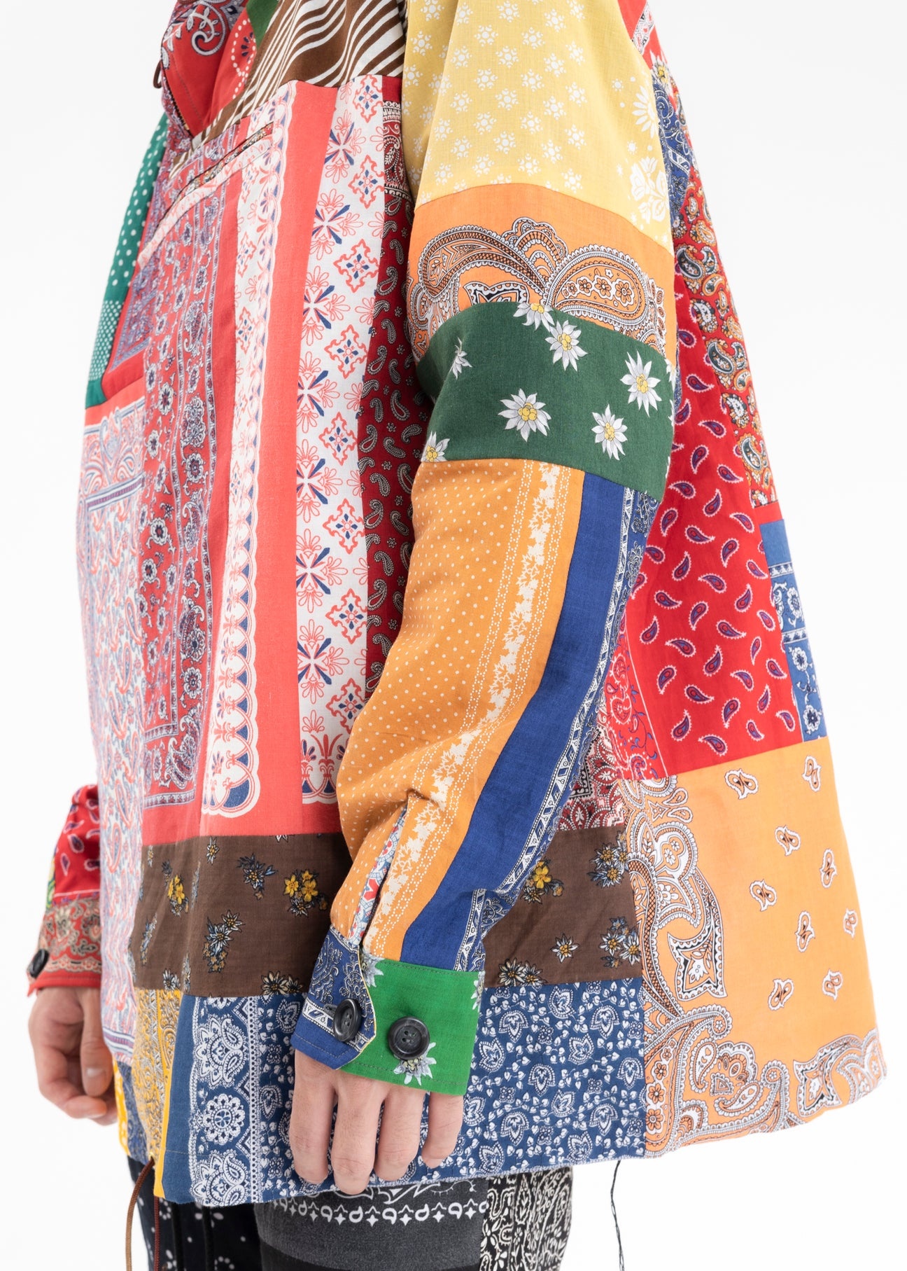 Mix VINTAGE BANDANA PATCHWORK ANORAK JACKET - 7