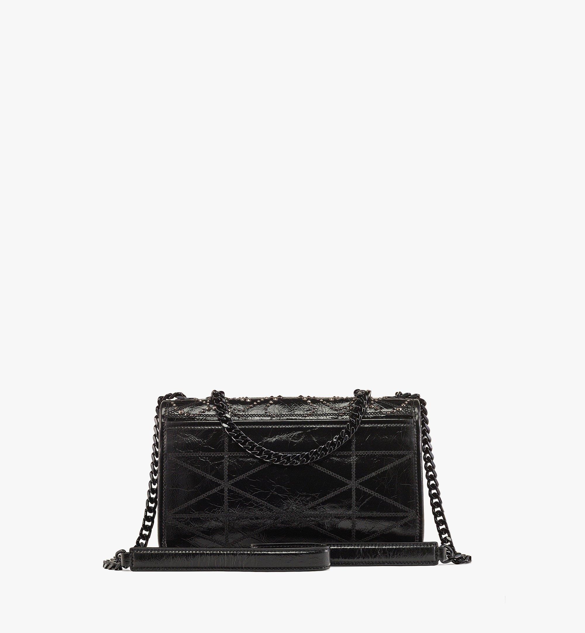 Travia Studded Shoulder Bag in Crushed Leather - 4