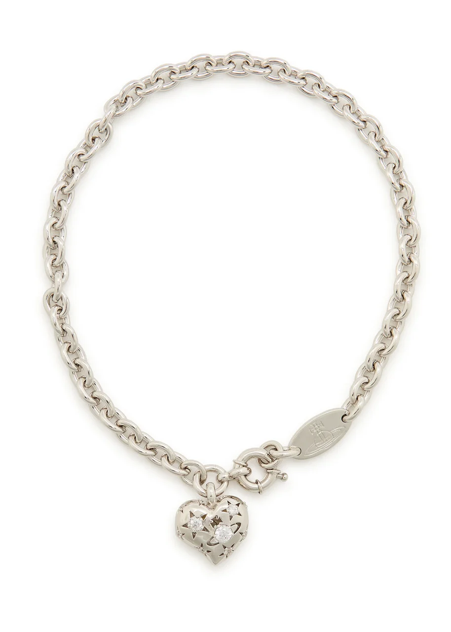 Vivienne Westwood Lee Crystal-embellished Heart-pendant Necklace - 1